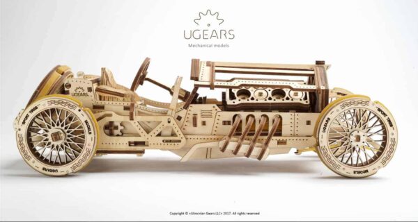UGEARS U-9 Grand Prix Rennwagen - mechanischer Holzbausatz – Bild 3
