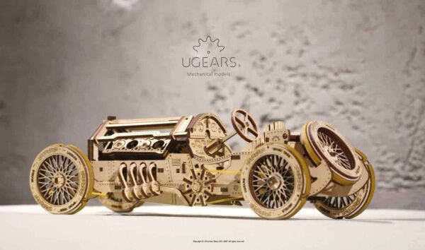 UGEARS U-9 Grand Prix Rennwagen - mechanischer Holzbausatz – Bild 5