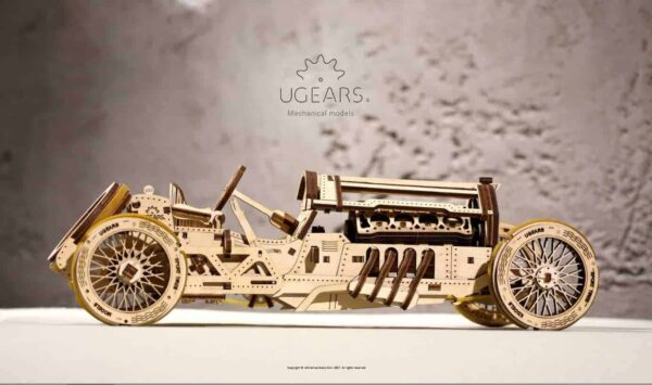 UGEARS U-9 Grand Prix Rennwagen - mechanischer Holzbausatz – Bild 6