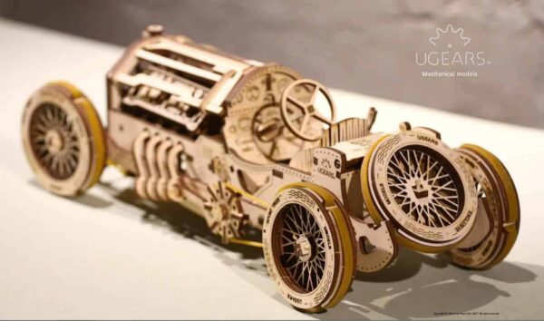 UGEARS U-9 Grand Prix Rennwagen - mechanischer Holzbausatz – Bild 7