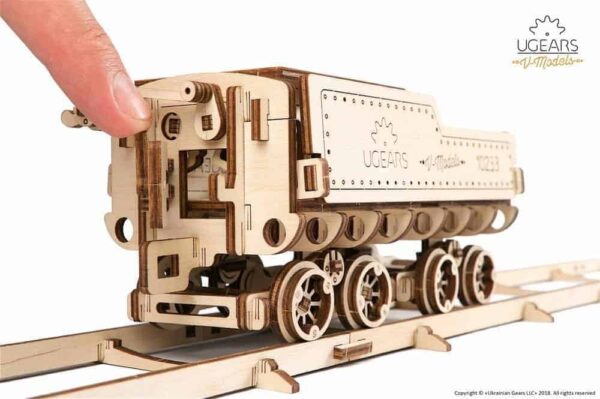 UGEARS V-Express Dampflokomotive mit Tender - mechanischer Holzbausatz – Bild 10