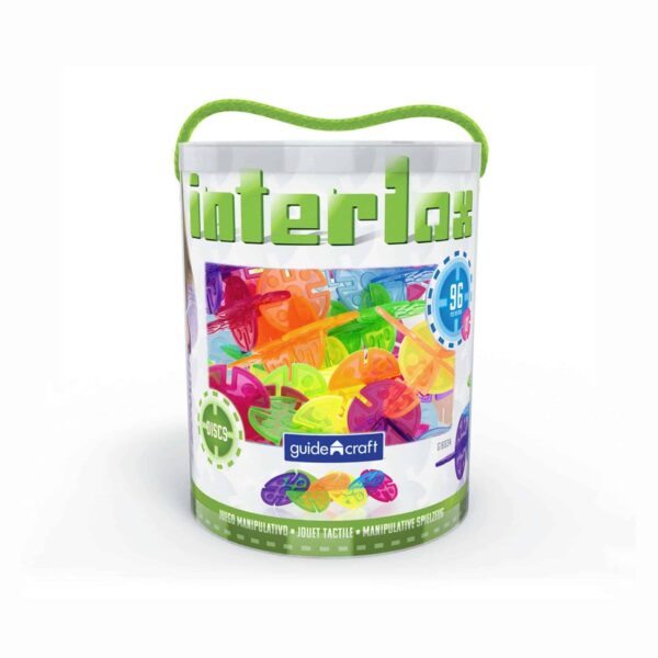 Guidecraft Interlox Discs – 96-tlg. Steckscheiben – Transparent, farbig & lichttisch-tauglich – Bild 3