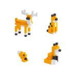 PIXIO Orange Animals – magnetische Bausteine – Story Series – kreatives Pixel-Bauen für Kinder & Erwachsene – Bild 3