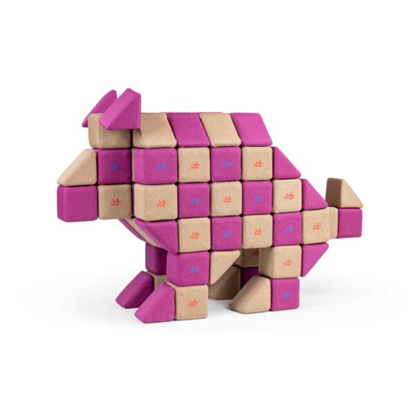 JollyHeap – Basic Set 100 weiche XXL-Magnetbausteine in 2 Formen für Kinder