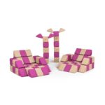 JollyHeap – Basic Set 100 weiche XXL-Magnetbausteine in 2 Formen für Kinder