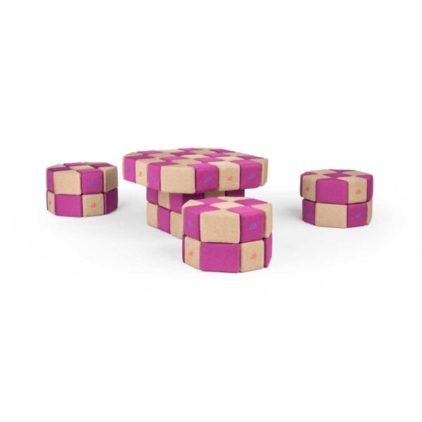 JollyHeap – Basic Set 100 weiche XXL-Magnetbausteine in 2 Formen für Kinder