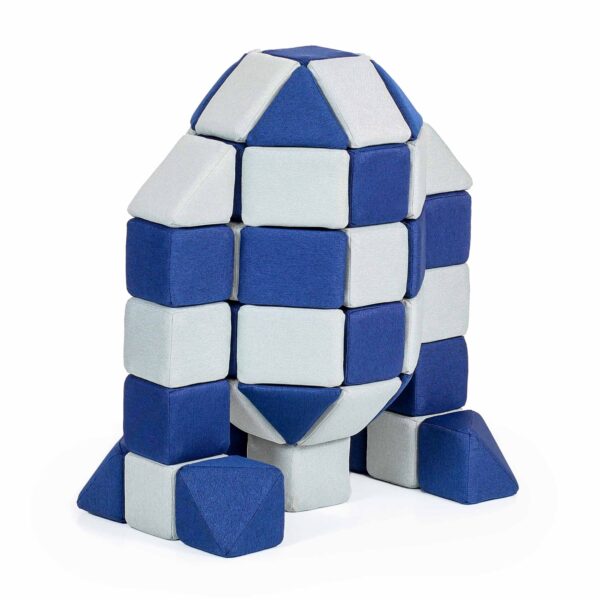 JollyHeap – Kreativ-Set 100 Teile – weiche XXL Magnetbausteine in 4 Formen für Kinder