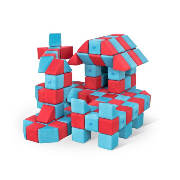 JollyHeap – Little House – 150 weiche XXL Magnetbausteine-Set für große Bauprojekte – für Kinder