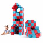 JollyHeap – Little House – 150 weiche XXL Magnetbausteine-Set für große Bauprojekte – für Kinder