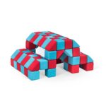 JollyHeap – Little House – 150 weiche XXL Magnetbausteine-Set für große Bauprojekte – für Kinder