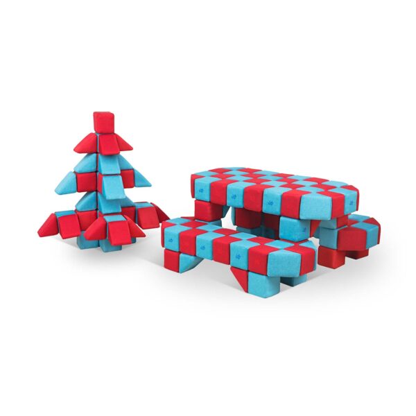 JollyHeap – Little House – 150 weiche XXL Magnetbausteine-Set für große Bauprojekte – für Kinder