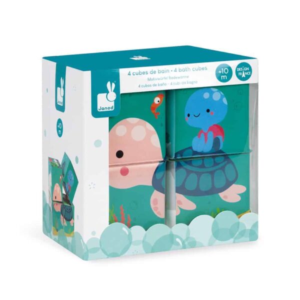 Janod Badespielzeug Motivwürfel 4 Stück – Bild 2