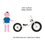 Leg&Go Balance Bike 3in1 höhenverstellbares Holz-Laufrad – Bild 5