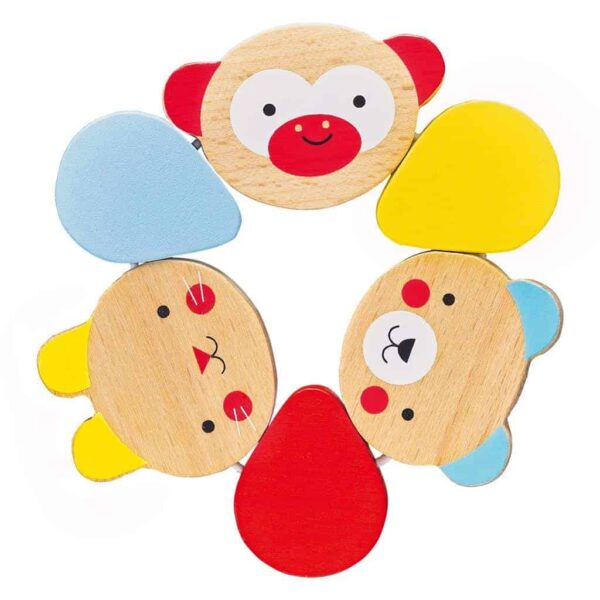 Petit Collage Holz Greifling Tiere