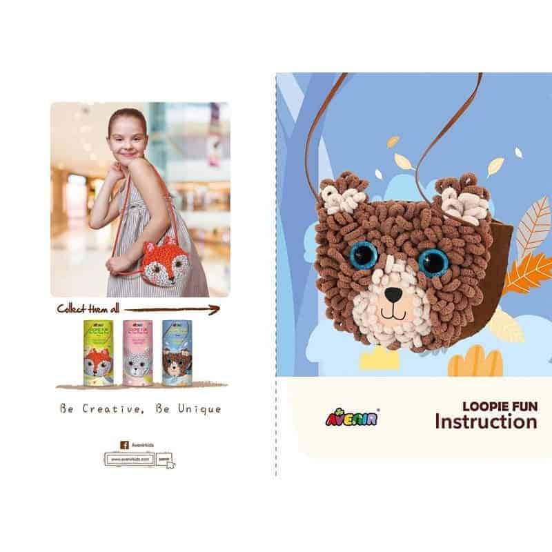 Avenir Loopie Bär - Nähset Plüschtasche (9) Avenir Loopie Bär - Nähset Plüschtasche (6)