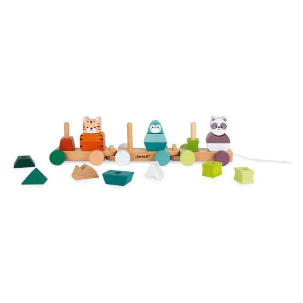 Janod Nachziehzug Tiger Panda Pinguin (2)