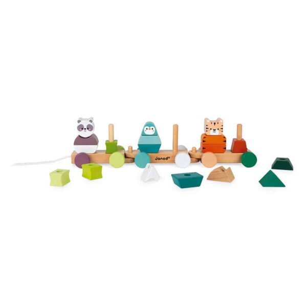 Janod Nachziehzug Tiger Panda Pinguin (2)