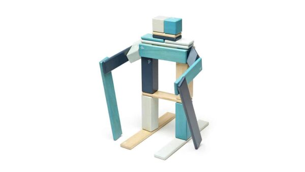 Tegu Magnetische Holzbausteine Blau 24 Teile (1)