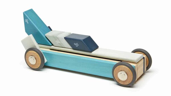 Tegu Magnetische Holzbausteine Blau 42 Teile (1)