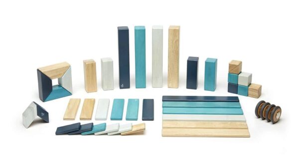 Tegu Magnetische Holzbausteine Blau 42 Teile (1)