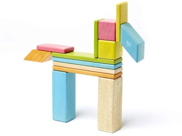 Tegu Magnetische Holzbausteine Bunt 14 Teile