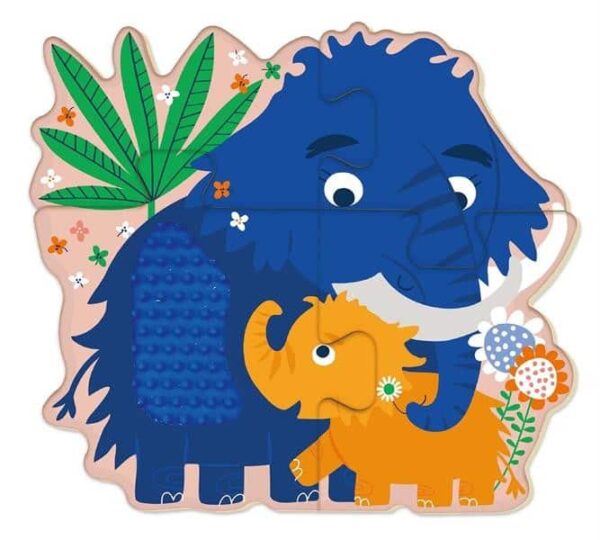 Avenir Fühlpuzzle Dinosaurier 4x4 Teile