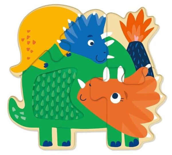 Avenir Fühlpuzzle Dinosaurier 4x4 Teile