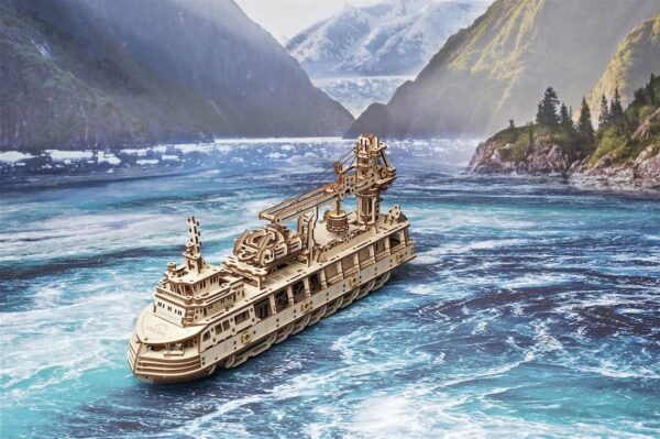 UGEARS Forschungsschiff - mechanischer Holzbausatz – Bild 14