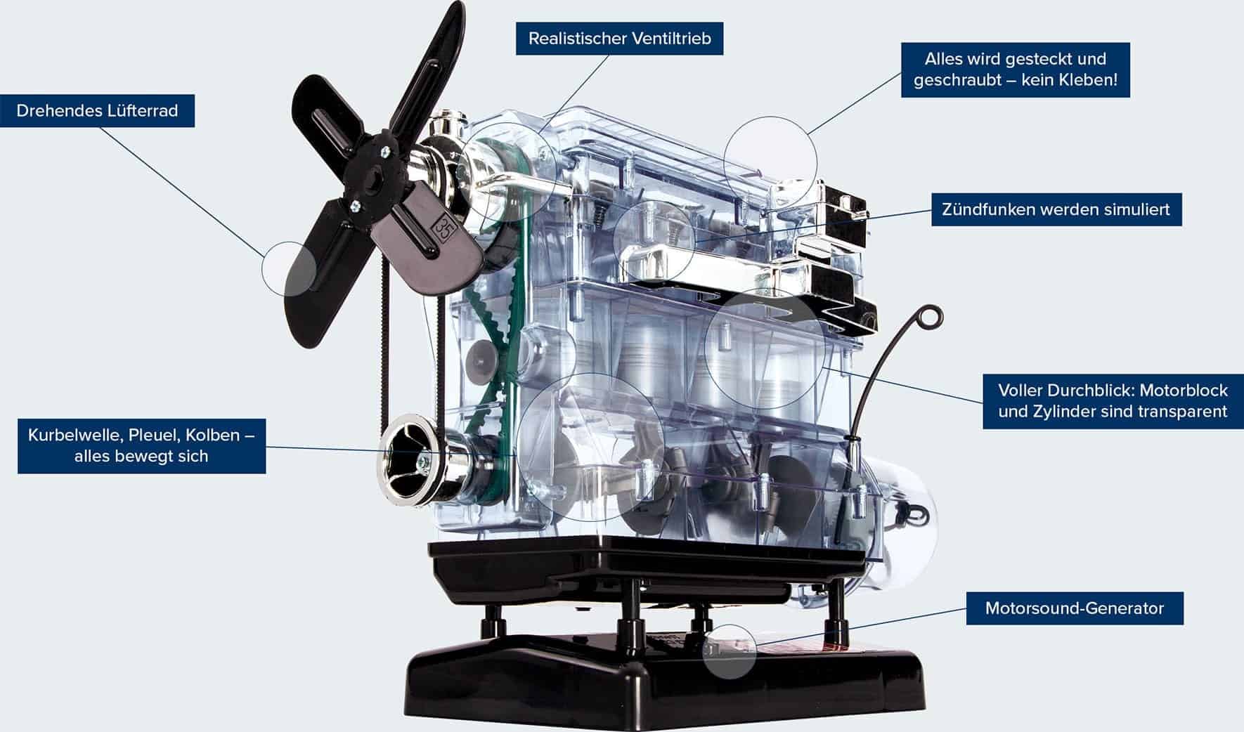 Franzis Der große Technikbausatz - 4-Zylinder-Motor