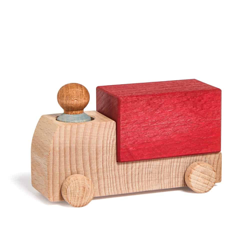 Lubulona - Holzlastwagen Rot (3) Lubulona - Holzlastwagen Rot