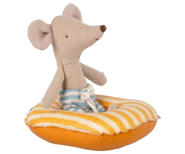 Maileg Schlauchboot Klein Maus - Gelb Gestreift – Bild 2