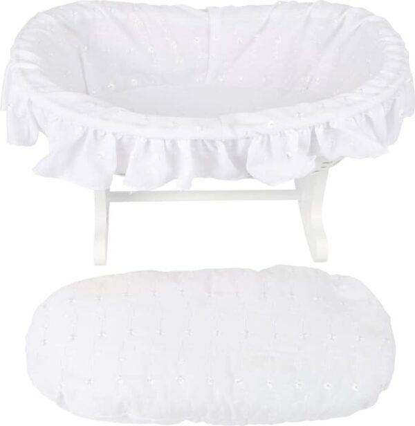 Small Foot Puppenwiege Korbgeflecht weiß