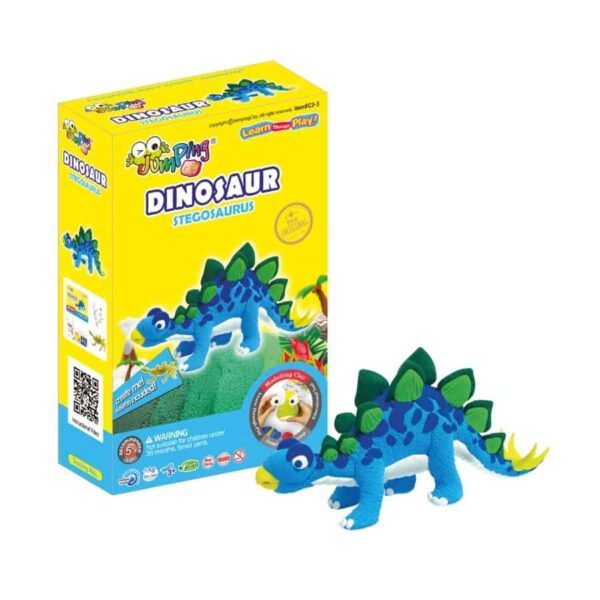 Jumping Clay Colorful Dinosaurs - Stegosaurus
