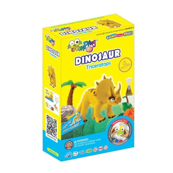 Jumping Clay Colorful Dinosaurs - Triceratops (2)
