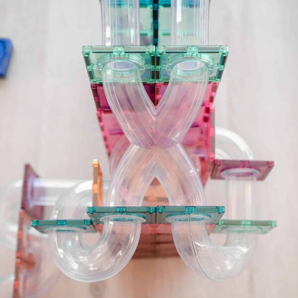 Connetix Pastell Kugelbahn Expansion - 80-tlg. Magnetbaukasten