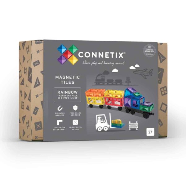 Connetix Rainbow Transport Pack - 50-tlg. Magnetbaukasten