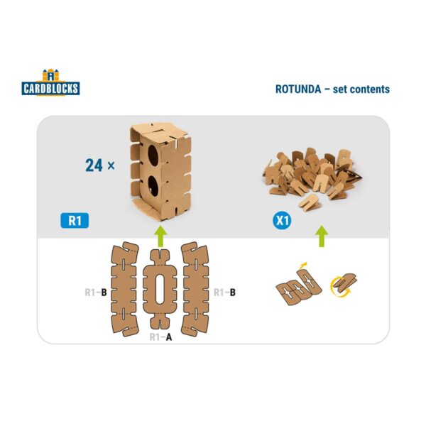 Cardblocks Rotunda Set - 24 Pappbausteine