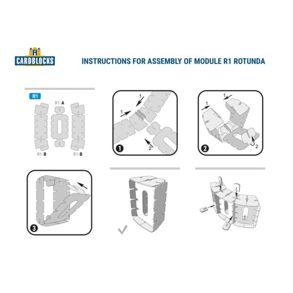 Cardblocks Rotunda Set - 24 Pappbausteine
