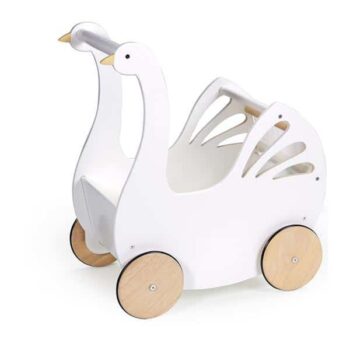 Tender Leaf Toys Puppenwagen Schwan mit Zubehör