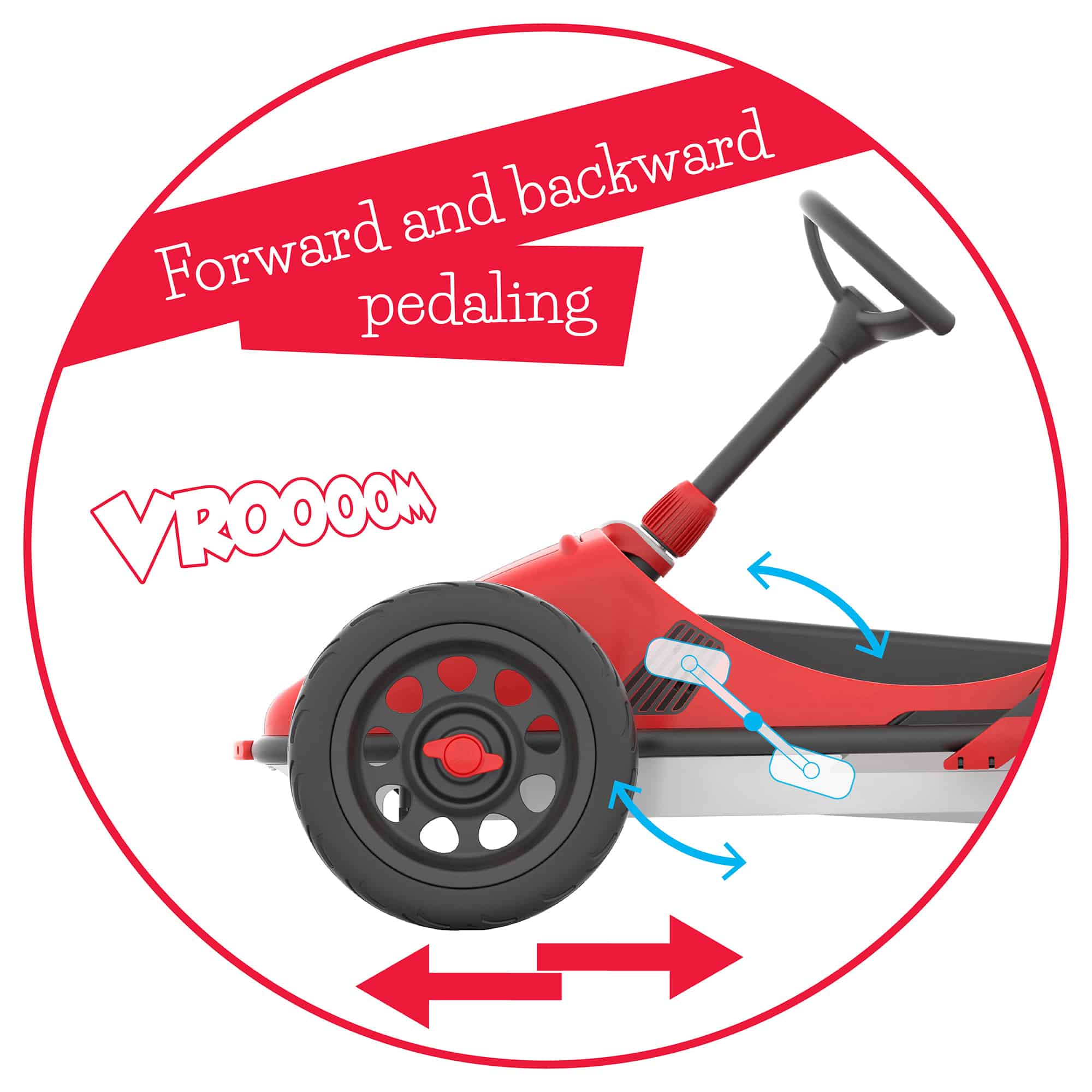 Feature images BMXie2 v3 Chillafish Monzi-RS - Faltbares Pedalkart Rot