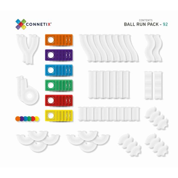 Connetix Rainbow Kugelbahn - 92-tlg. Magnetbaukasten