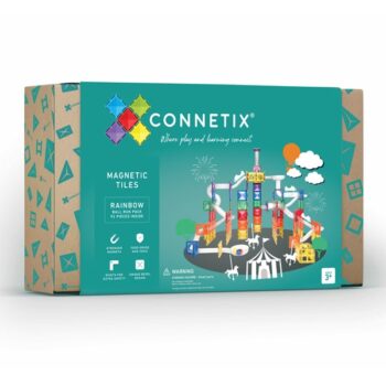 Connetix Rainbow Kugelbahn - 92-tlg. Magnetbaukasten