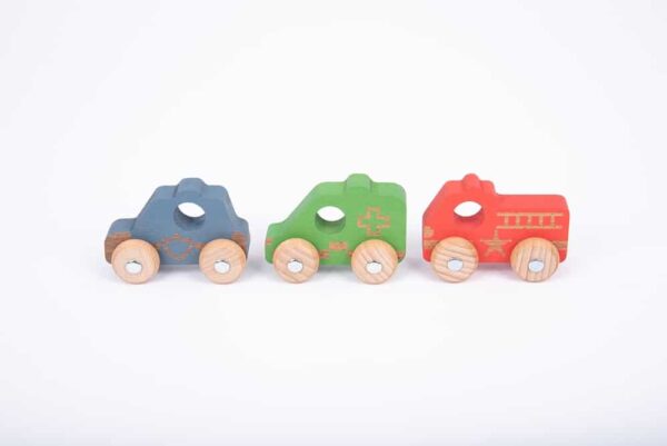 TickiT Rainbow Wooden Emergency Vehicles