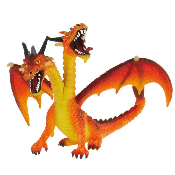 Bullyland Drache mit 2 Köpfen orange-75598
