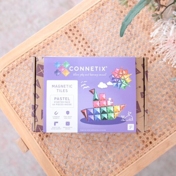Connetix Pastel Starter Pack – 64-tlg. Magnetbaukasten für Kinder – Bild 2