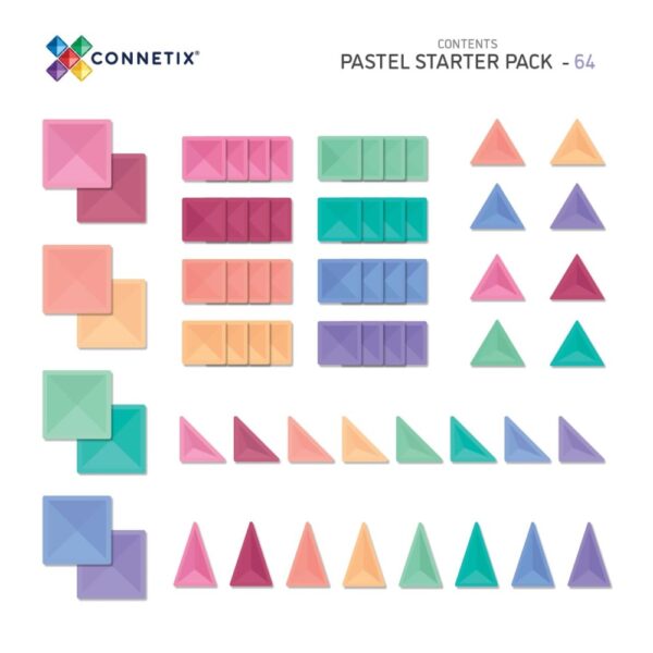 Connetix Pastel Starter Pack – 64-tlg. Magnetbaukasten für Kinder – Bild 6