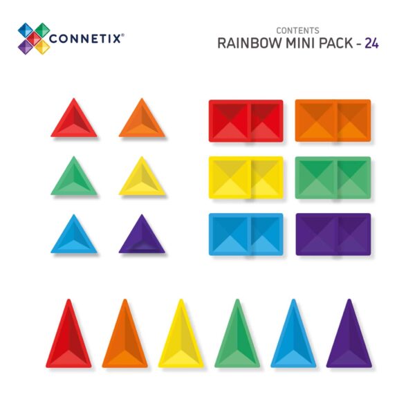Connetix Rainbow Mini Pack – 24-tlg. Magnetbaukasten für Kinder – Bild 6