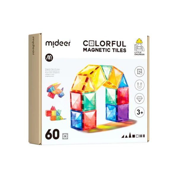 Mideer-Colorful Magnetic Tiles 60P-CT1210