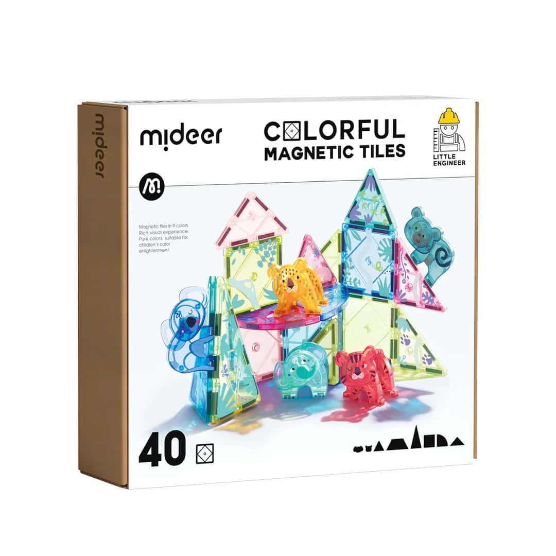 Mideer-Colorful Magnetic Tiles-Wonderful Forest 40P-CT6399 Mideer-Colorful Magnetic Tiles-Wonderful Forest 40P-CT6399