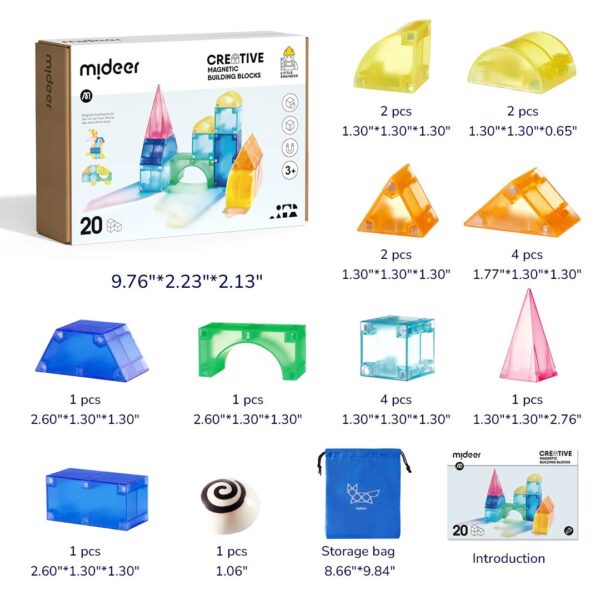 Mideer-Creative Magnetic Building Blocks 20P-MD1420